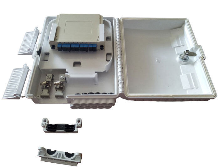 8 Core Fiber Splitter Distribution Box With LGX Splitter FDB-08J