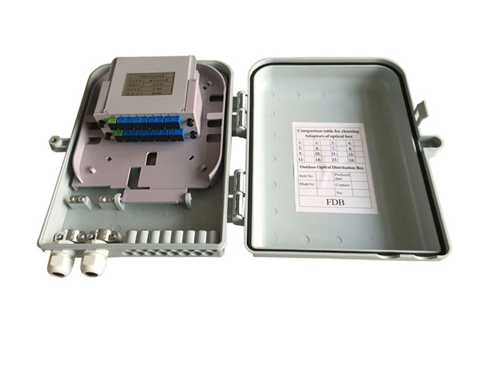 16 Core Fiber Optic Splitter Box with PLC Splitter FDB-016F