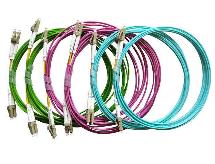 OM3 LC to LC Fiber Patch Cords LC-LC Duplex 2.0mm, Low Smoke Zero Halogen (LSZH) rated, TSB-304G