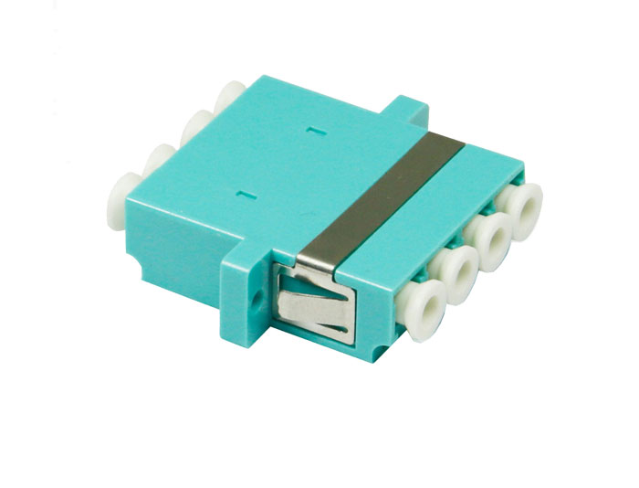 OM3 QUAD LC Fiber Optic Adapter With Flange OFA-104K