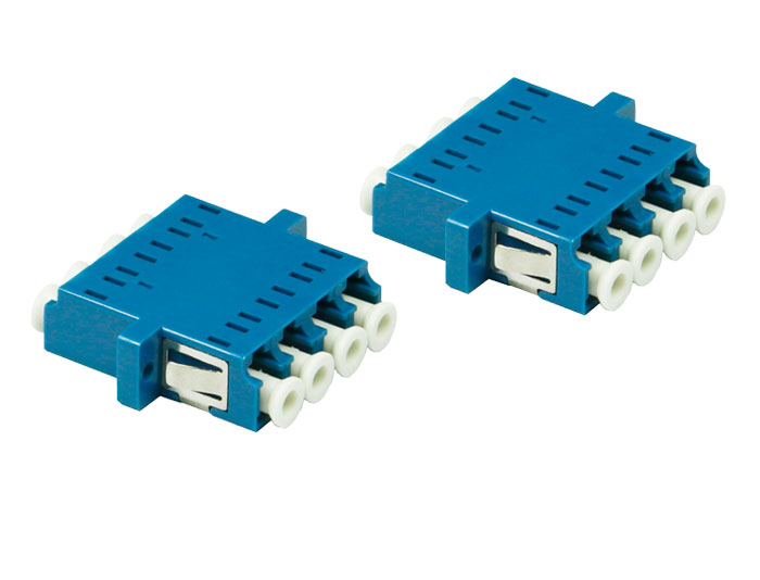 LC QUAD Adapter With Flange, LC UPC Fiber Optic Couplers OFA-104H