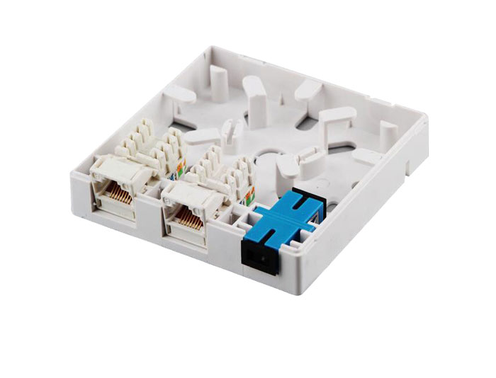 3 Port RJ45+SC Adapter Fiber Outlet Box GZF-A3