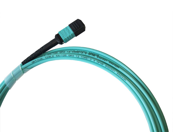 MPO to MPO OM3 Multimode, Fiber Optic Trunk Cable, Low Smoke Zero Halogen (LSZH) Rated TSB-307B