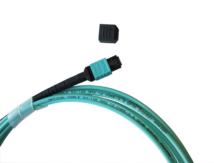 MPO to MPO OM3 Multimode, Fiber Optic Trunk Cable, Low Smoke Zero Halogen (LSZH) Rated TSB-307B