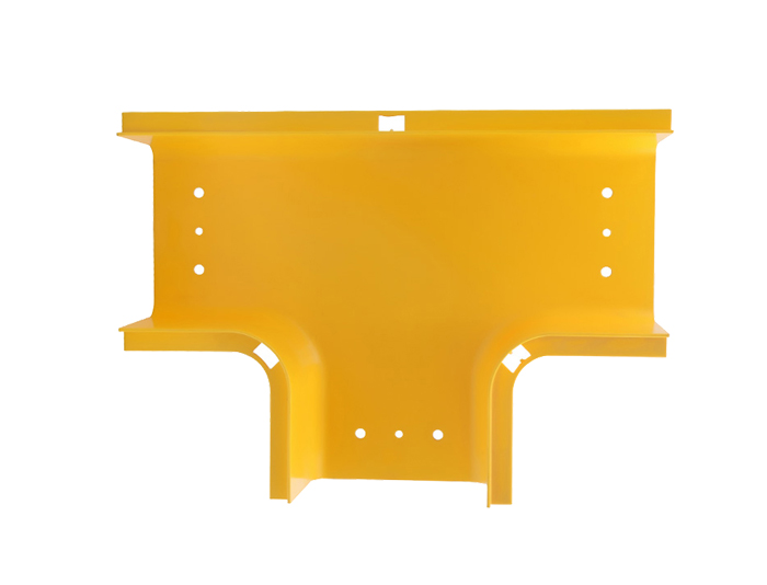 Fiber Raceway Horizontal Tees Fitting PVC with Cover Yellow FSQ-103