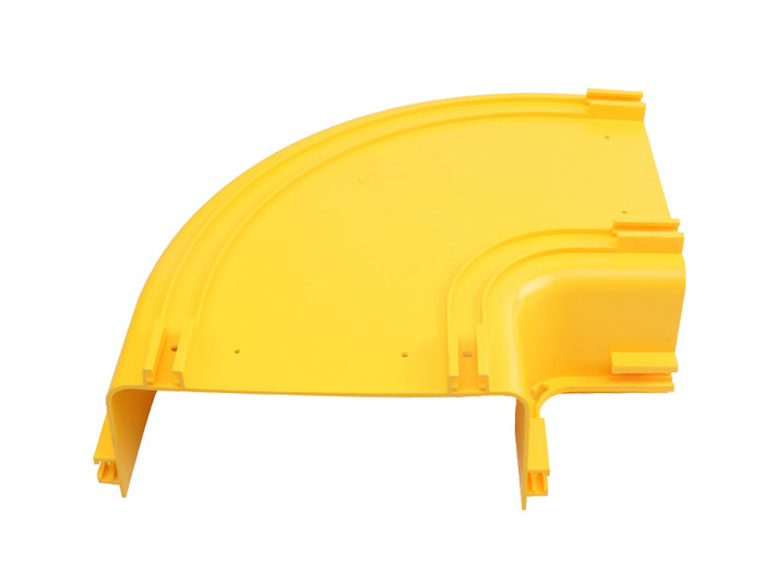 Fiber Runner Horizontal 90°C Elbows PVC with Cover Yellow FSQ-105