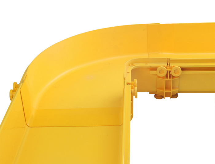 Fiber Runner Horizontal 90°C Elbows PVC with Cover Yellow FSQ-105