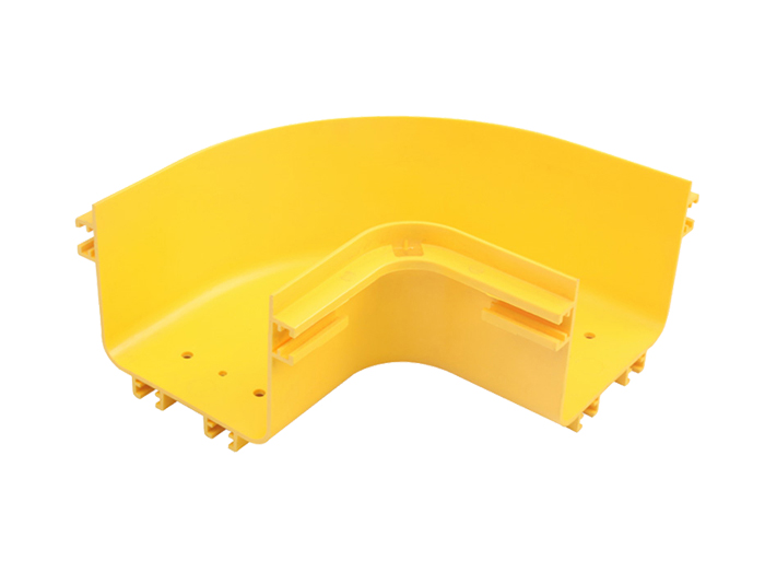 Fiber Runner Horizontal 90°C Elbows PVC with Cover Yellow FSQ-105