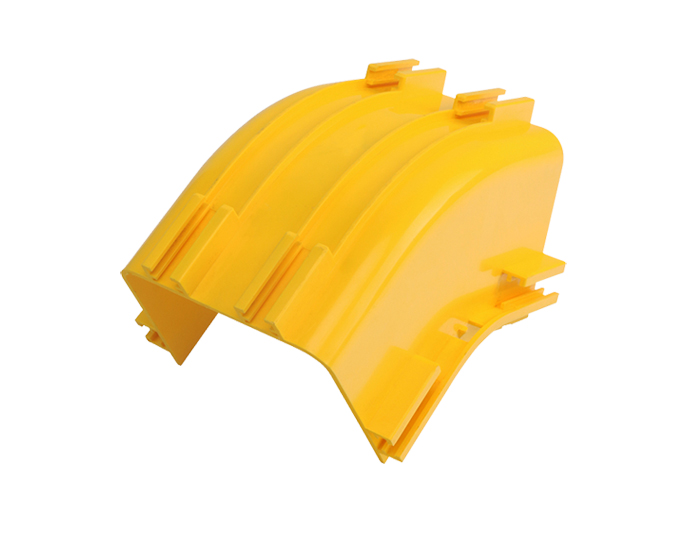 Fiber Routing Up 45°C Elbow PVC with Cover Yellow FSQ-109