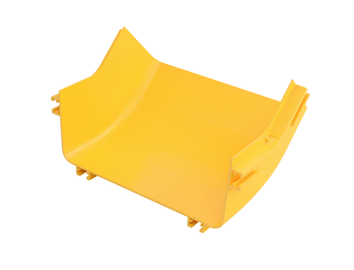 Fiber Routing Up 45°C Elbow PVC with Cover Yellow FSQ-109