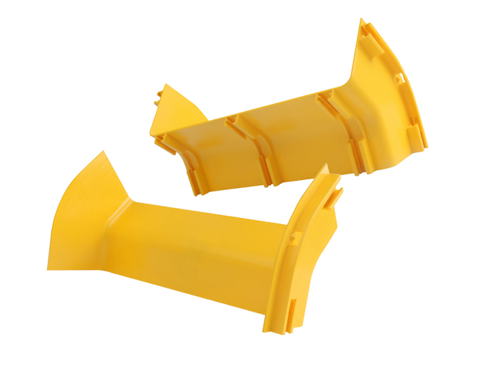 Fiber Optic Raceway System Down 45°C Elbow PVC with Cover Yellow FSQ-201