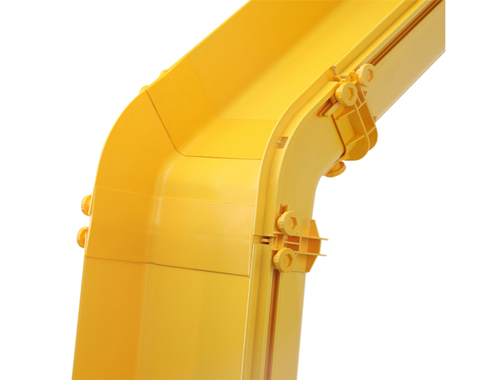 Fiber Optic Raceway System Down 45°C Elbow PVC with Cover Yellow FSQ-201