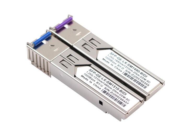 1000BASE-BX-D BiDi SFP Tx:1490nm/Rx:1310nm 10km DOM LC SMF Transceiver Module