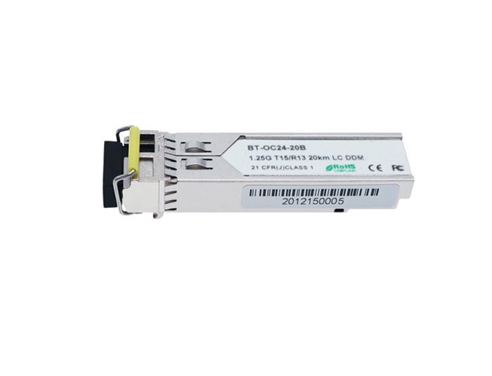 1000BASE-BX BiDi SFP Tx:1550nm/Rx:1310nm 10km DOM LC SMF Transceiver Module