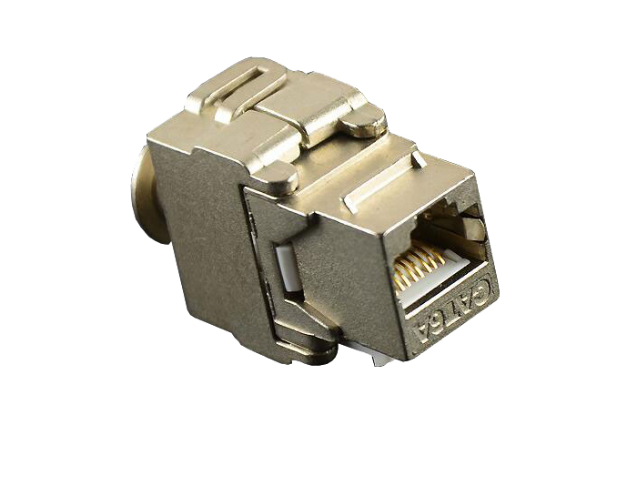 Cat6A RJ45 (8P8C) Shielded Toolless Keystone Jack TSF-302E1