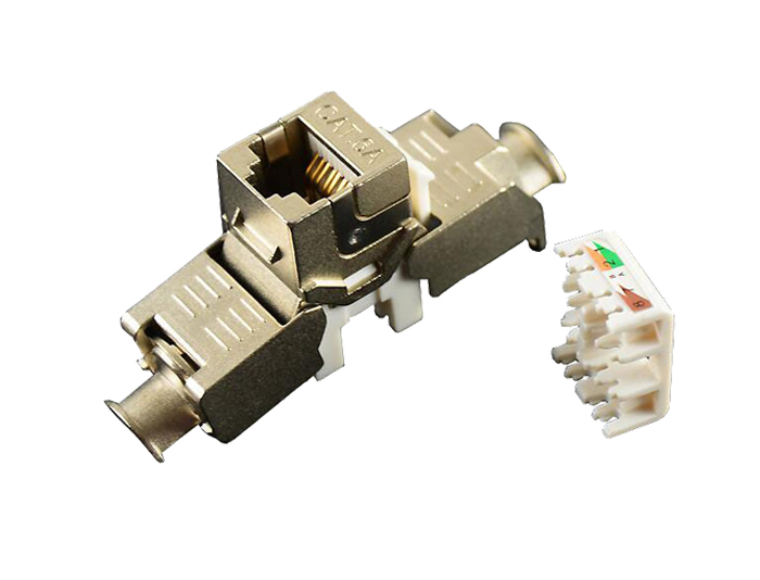 Cat6A RJ45 (8P8C) Shielded Toolless Keystone Jack TSF-302E1