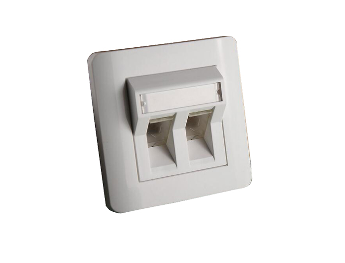 86x86 Type, Double Port, Angled Faceplate TSF-301E