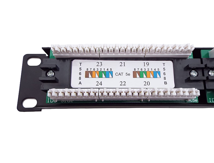 24 Ports Cat5e 1U Unshielded RJ-45 Patch Panel TSF-303B1