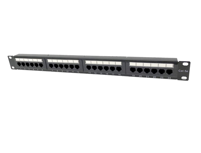 24 Ports Cat5e 1U Unshielded RJ-45 Patch Panel TSF-303B1