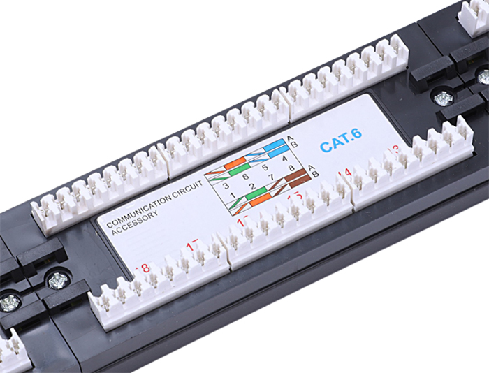 24 Ports Cat6 1U Unshielded 110 Punch Down Patch Panel TSF-303B2