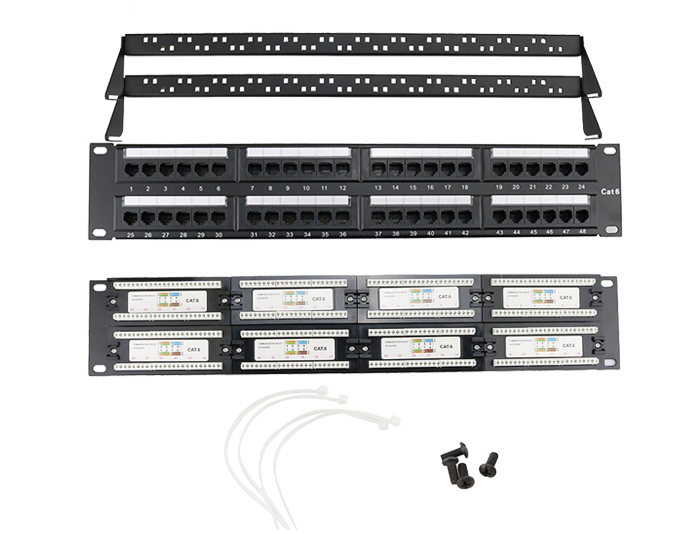 48 Ports Cat6 1U Unshielded RJ-45 Patch Panel TSF-303C2