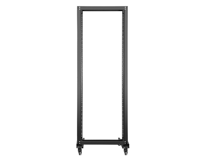 42U 2-Post Open Frame Rack, Black / Grey TSF-205A