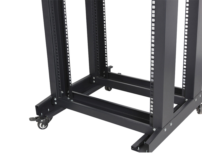 42U 4-Post Open Frame Rack, Black / Grey TSF-205C