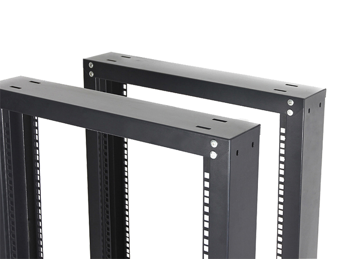 42U 4-Post Open Frame Rack, Black / Grey TSF-205C