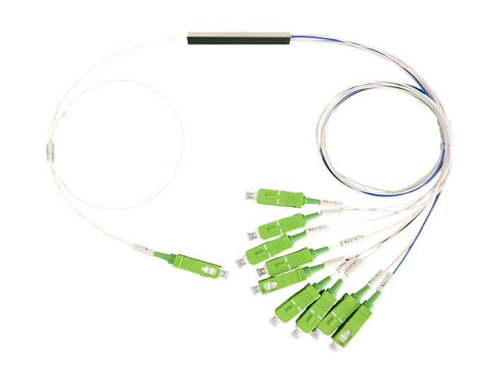 1x9 70/30 Unbalanced PLC Fiber Splitter, 900μm, SC/APC, Singlemode