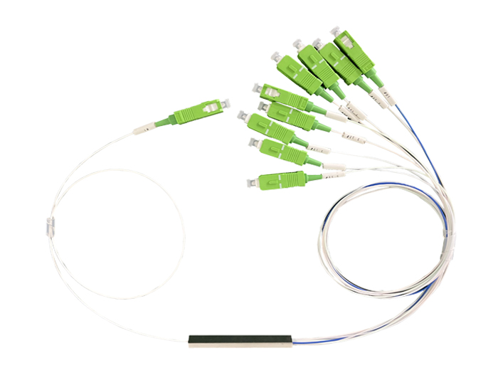 1x9 70/30 Unbalanced PLC Fiber Splitter, 900μm, SC/APC, Singlemode