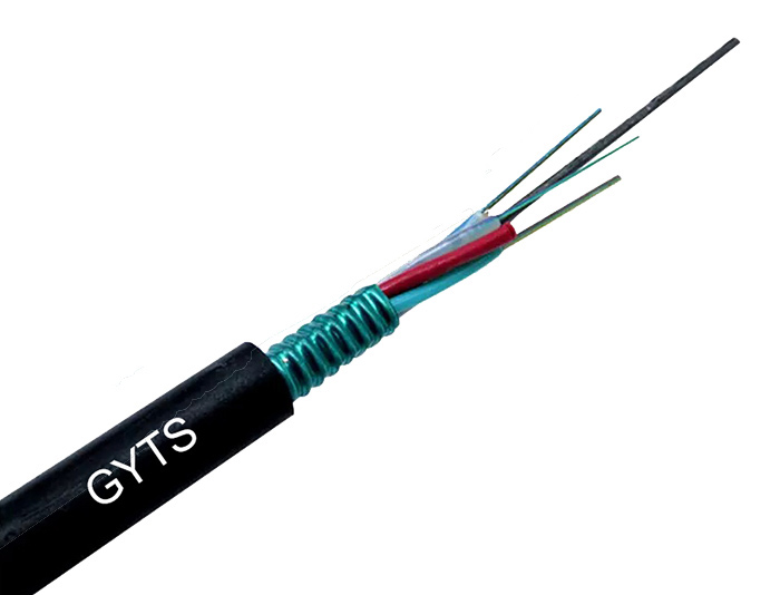 48 Cores Steel Tape Fiber Duct Cable With Color Stripe | GYTS