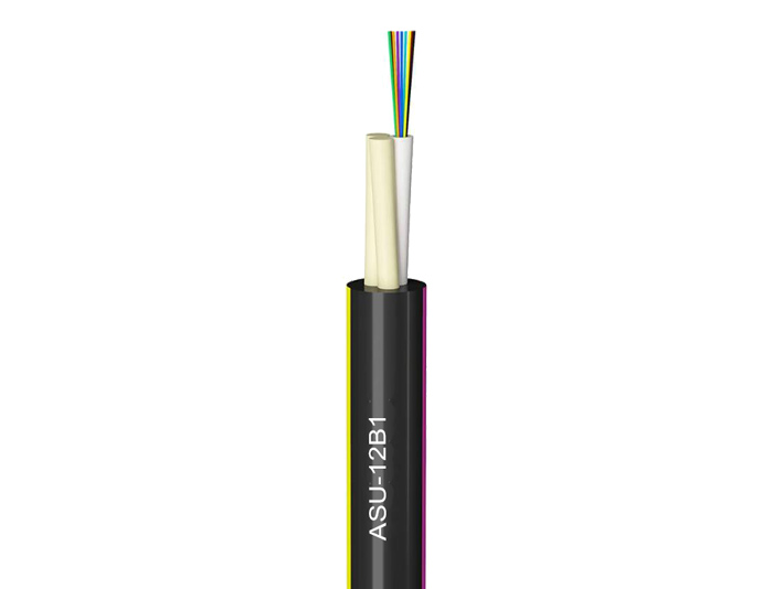12 Core Mini ADSS 3 Stranded Fiber Optic Cable With Color Stripe