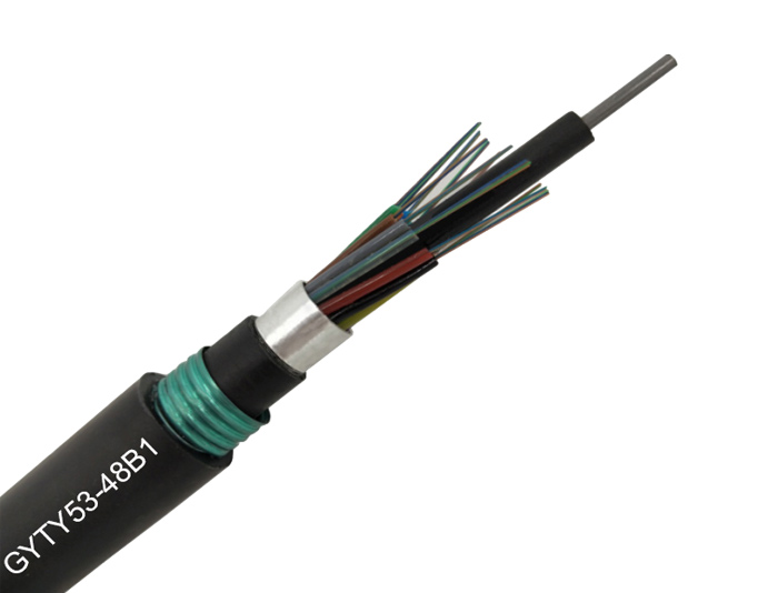 48 Cores Steel Tape Armored Optical Fiber Cable With Dual-Jacket | GYTY53