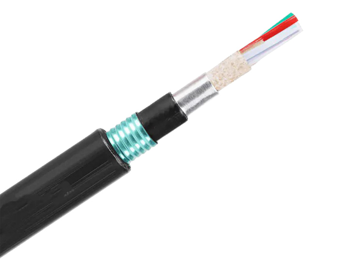 96 Core Aluminum Tape Armored Optical Fiber Cable With Dual-Jacket | GYTA53