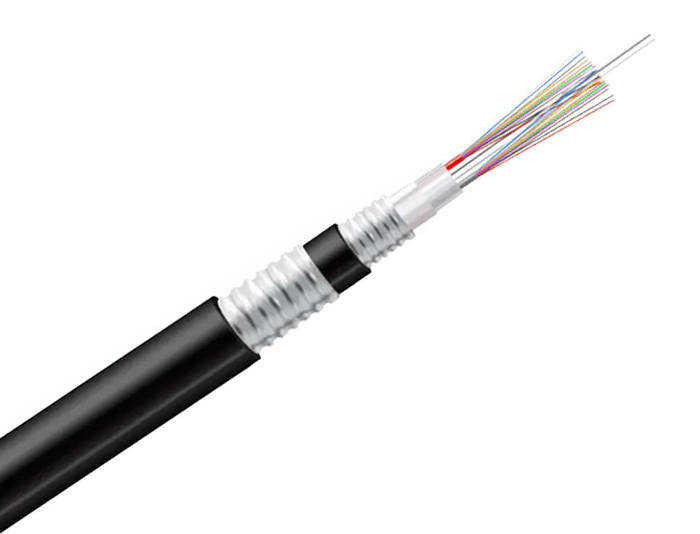 96 Core Aluminum Tape Armored Optical Fiber Cable With Dual-Jacket | GYTA53
