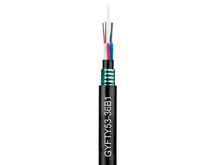Single Armored Underground Fiber Cable With Dual-Jacket | GYFTY53