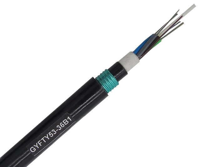 Single Armored Underground Fiber Cable With Dual-Jacket | GYFTY53