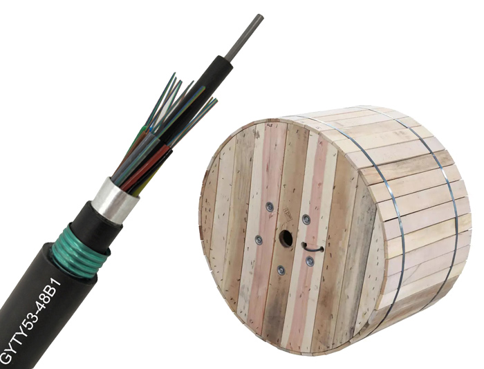 Steel Tape Armored Fiber Cable Dual-Jacket With Color Stripe| GYTY53