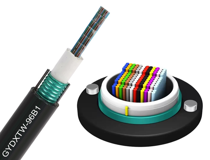 Steel Tape Central Loose Tube Fiber Ribbon Cable | GYDXTW