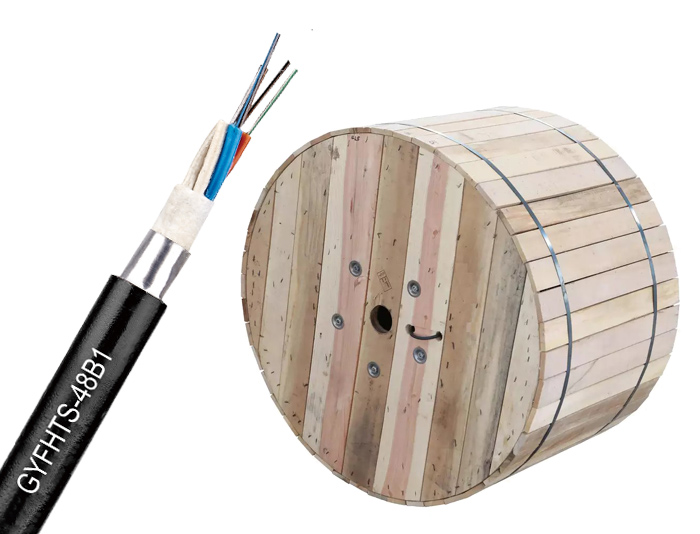 48 Fibers Steel Tape Armored Flexible Loose Tube Fiber Cable | GYFHTS