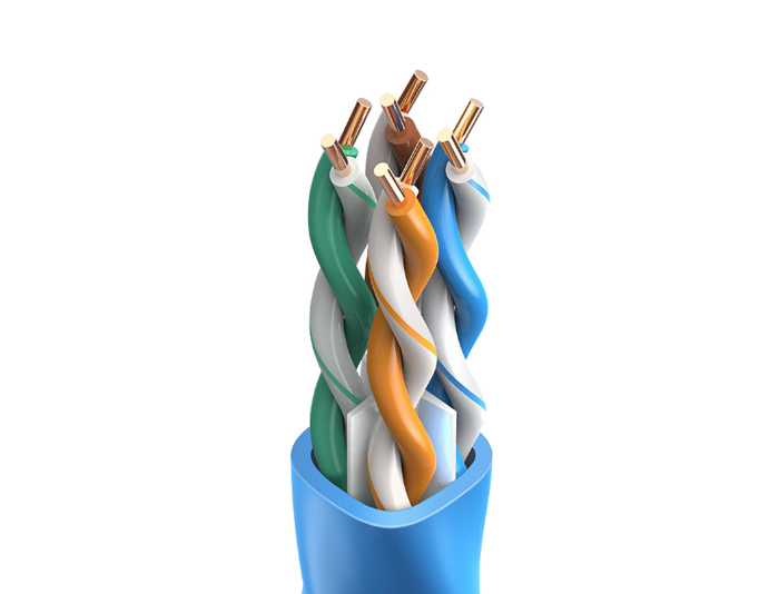 Cat6a Copper Cable 750MHz U/UTP 23AWG Colorful 1000FT